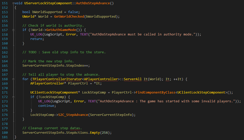 ServerLockStepComponent::AuthDoStepAdvance