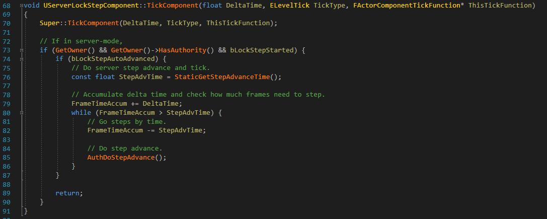 ServerLockStepComponent::TickComponent